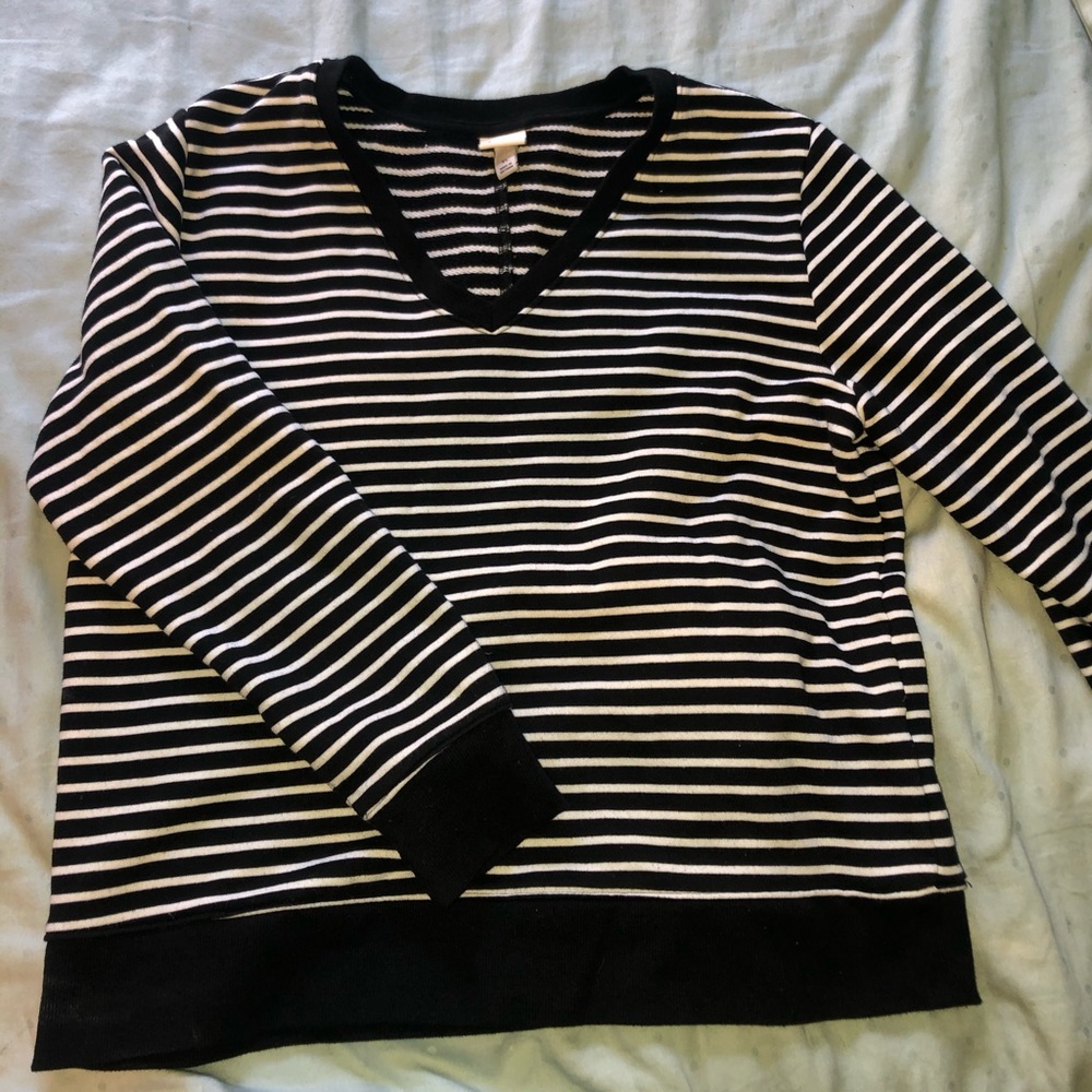 A New Day black and white striped sweater